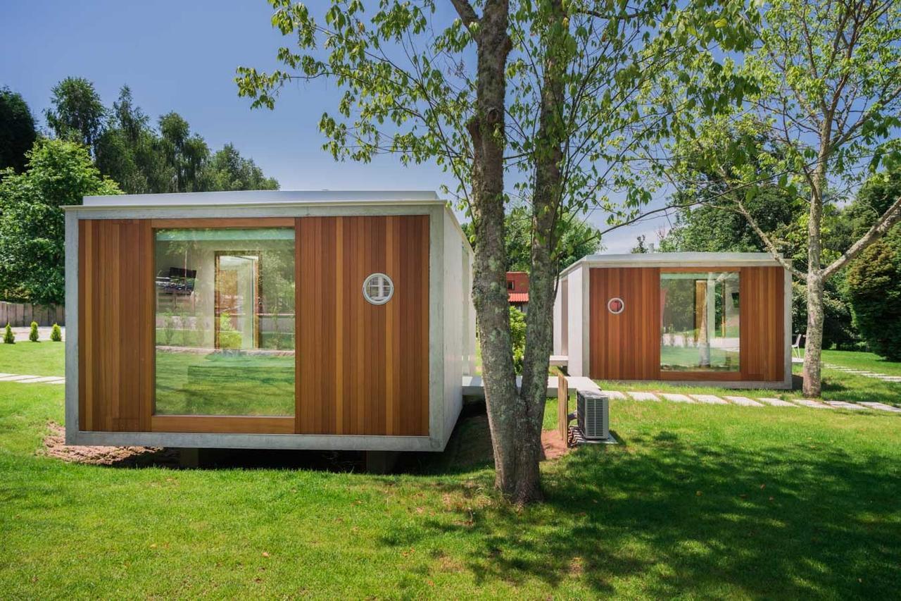 Bungalow Camping Los Manzanos Санта Круз де Олейрос Екстериор снимка