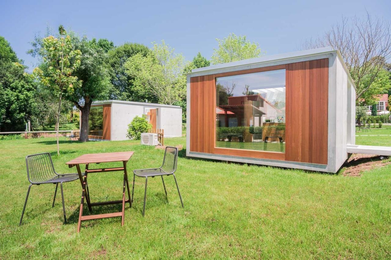 Bungalow Camping Los Manzanos Санта Круз де Олейрос Екстериор снимка