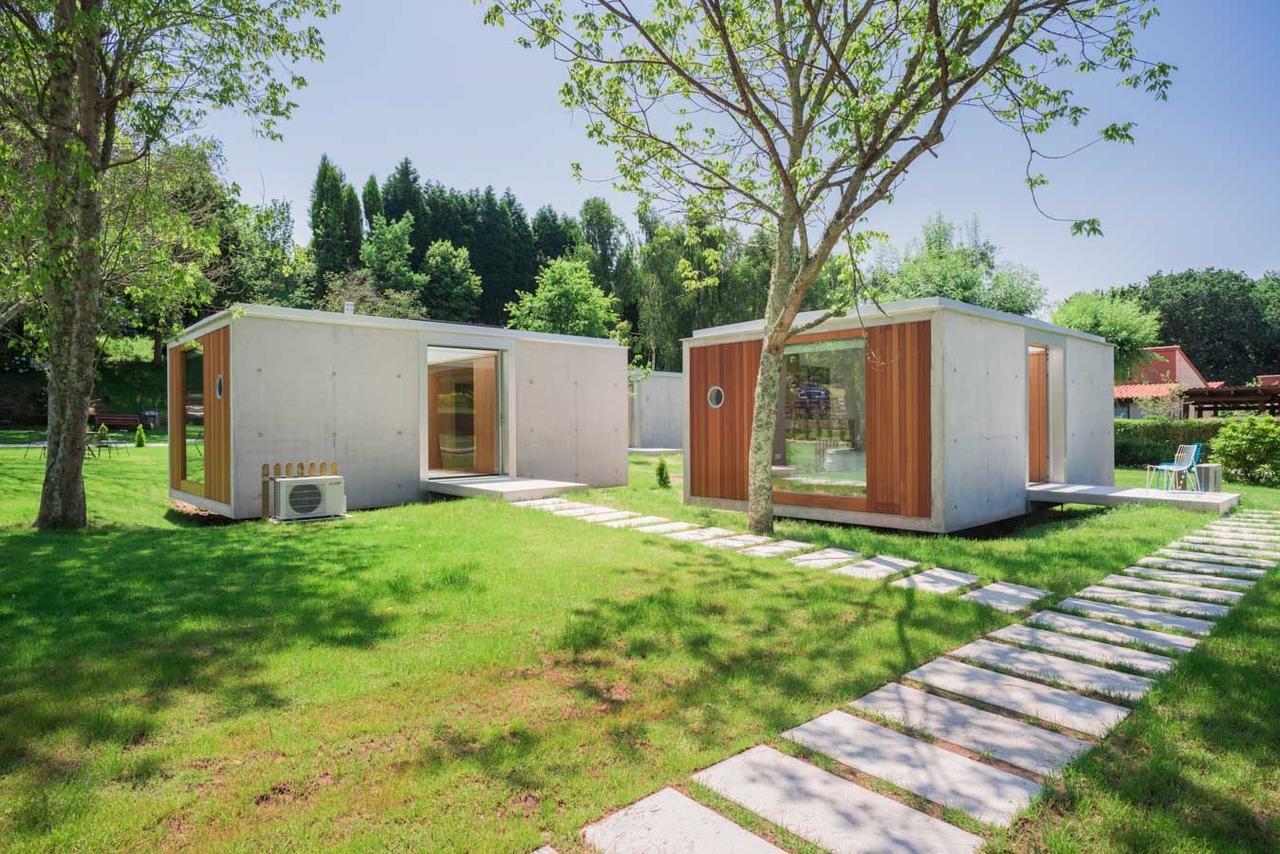 Bungalow Camping Los Manzanos Санта Круз де Олейрос Екстериор снимка